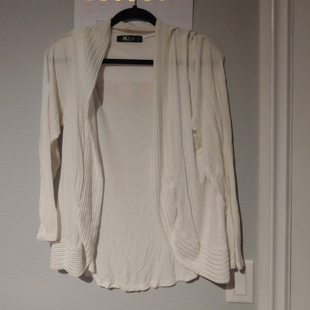White cardigan